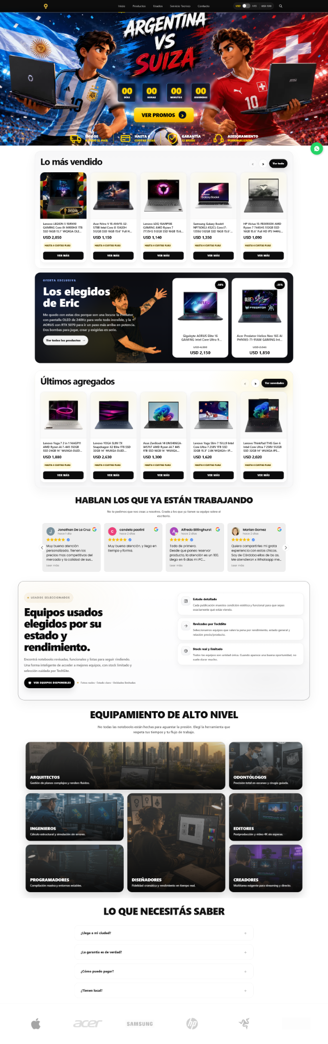 Sitio web de TechSite